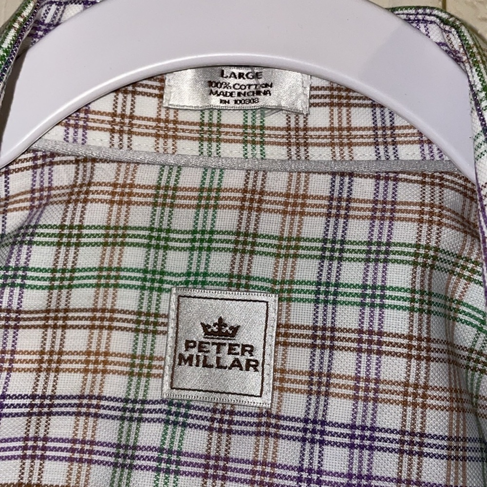 Men’s Peter Millar Multi-Colored Button Down Cott… - image 4